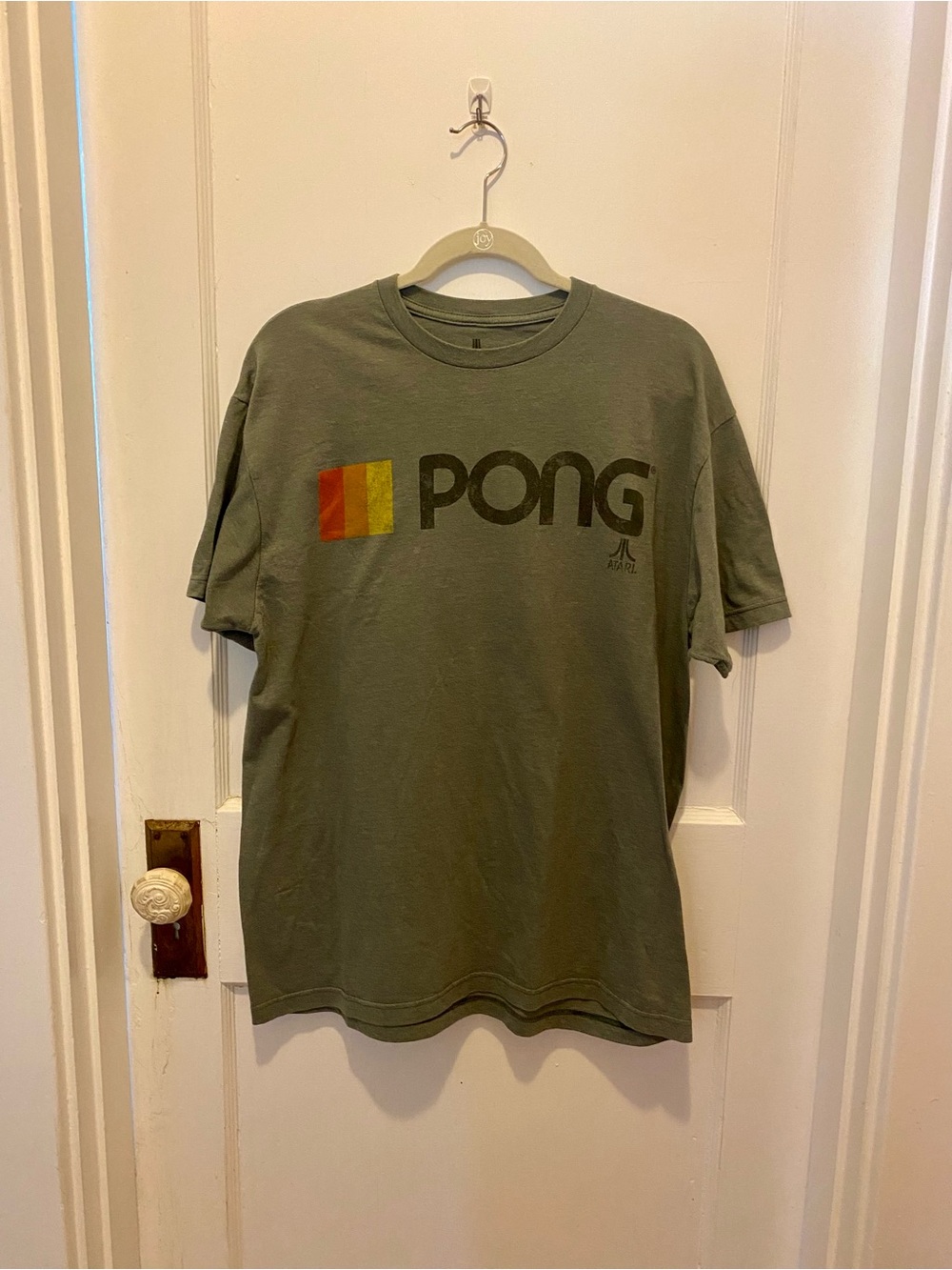 PONG Logo Graphic Tee in Grey vintage